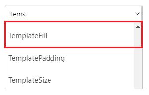 选择 TemplateFill 属性。