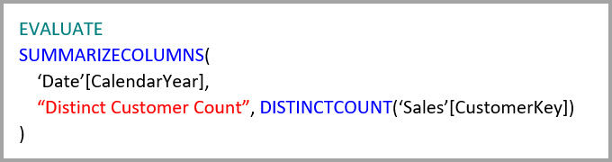 DISTINCTCOUNT 聚合查询