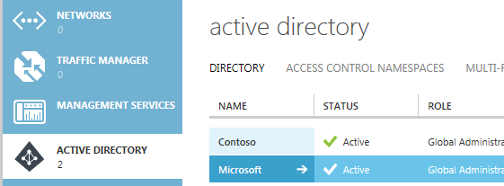 可用 Active Directory 条目的列表