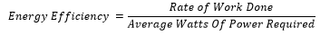 Energy efficiency formula