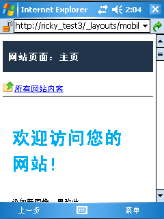 非自定义的移动主页