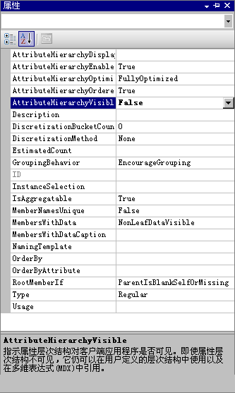 AttributeHierarchyVisible 属性设置为 False