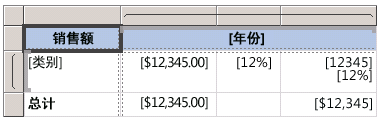 显示示例值格式报表设计图面