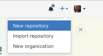 Create new git repo