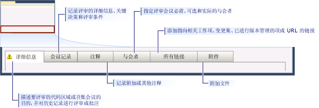 CMMI 评审工作项窗体 - 选项卡