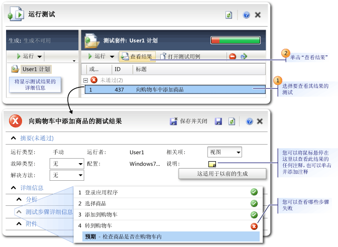 查看测试结果