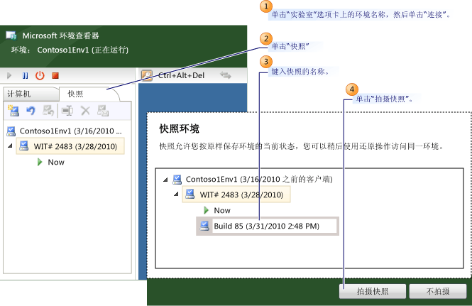 拍摄快照的步骤