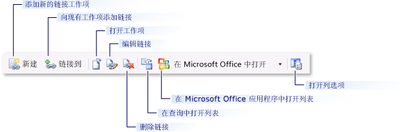 工作项窗体链接工具栏控件