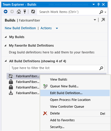 View build pipeline in TFS 2013