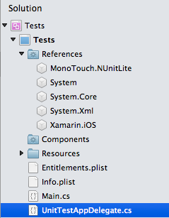 The project in the Solution Explorer