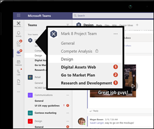 Microsoft Teams 结构的图像。