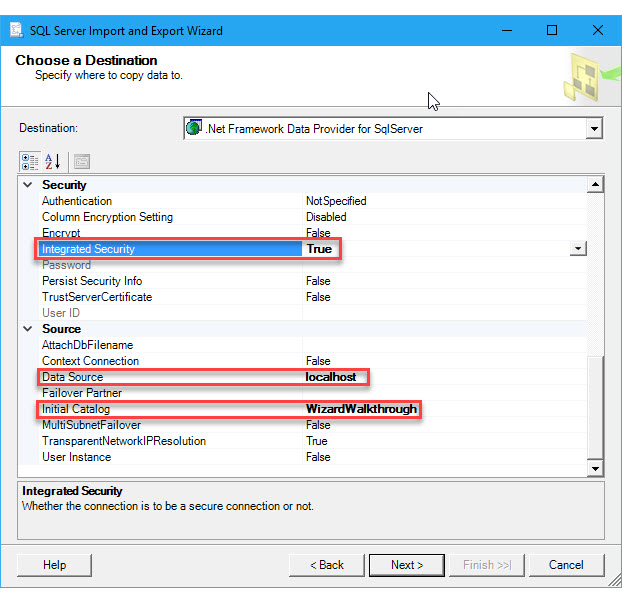 选择 SQL Server 目标