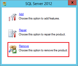 显示如何删除 SQL Server 的屏幕截图。