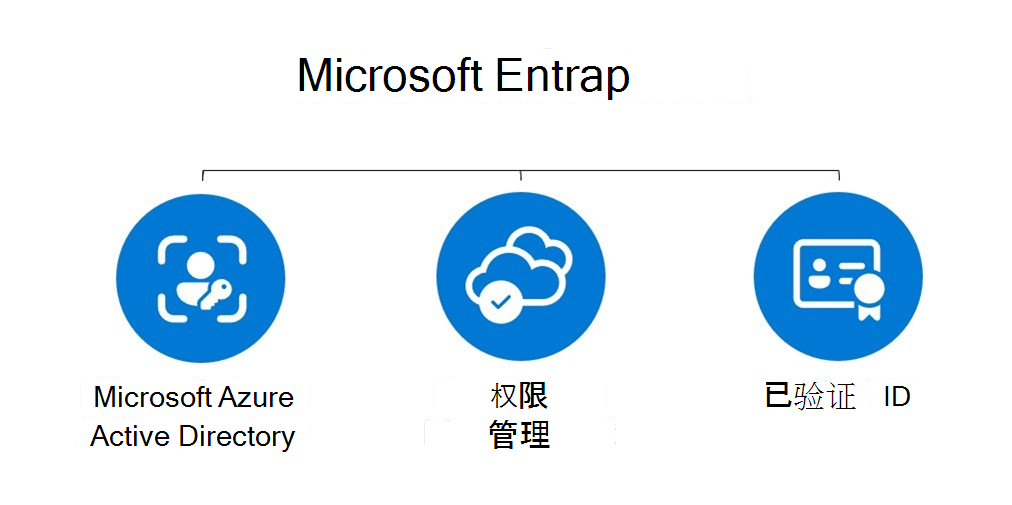 显示 Microsoft Entra 管理中心的关系图。