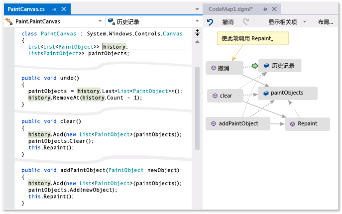 Code map - Map relationships in code