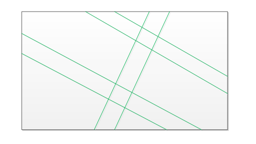 image from the linearity test for a windows precision touchpad device, showing the acceptable segments for diagonal linearity testing.