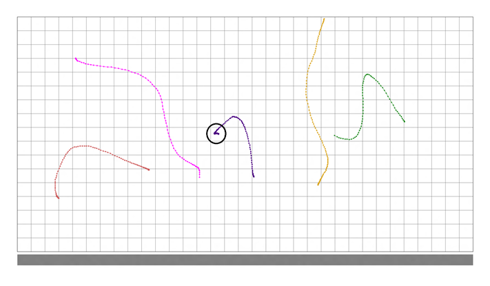 a screensot from the possitional accuracy test for a windows precision touchpad device, showing the result from performing iteration five.