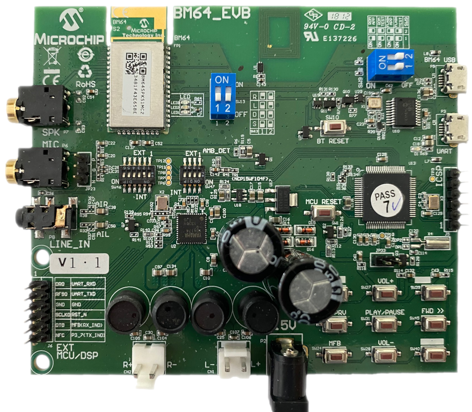 BM-64-EVB 评估板的照片。