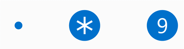 点、图标和数字 InfoBadge