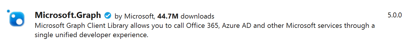 Microsoft.Graph 包。