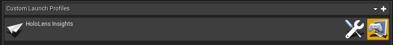 Screenshot of custom launch profiles