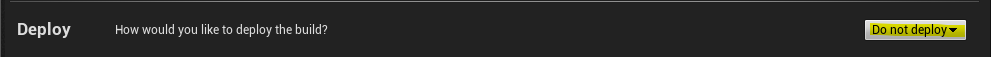 Screenshot of deploy options in profile configuration with deploy set to do not deploy