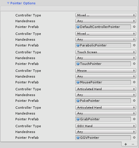 Pointer Options Profile Example