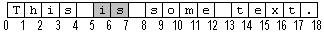 文本字符串的字符位置