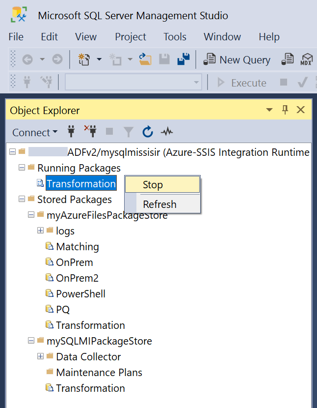 Monitor and stop running packages