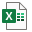 可設定下載內容的 Excel 圖示。