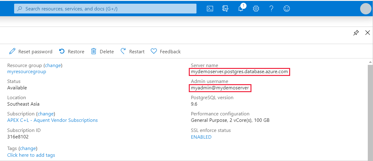 適用於 PostgreSQL 的 Azure 資料庫連接字串