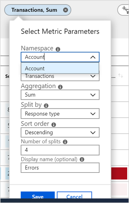 Select Metric Parameters