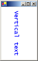 顯示垂直字型文字的圖形。