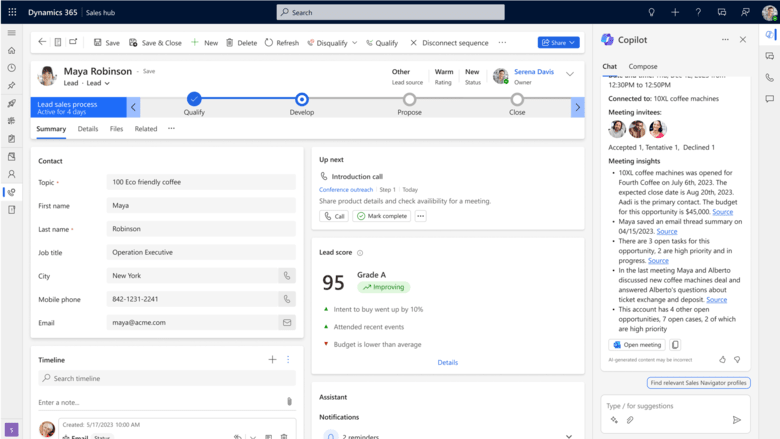 Enhanced meeting overview