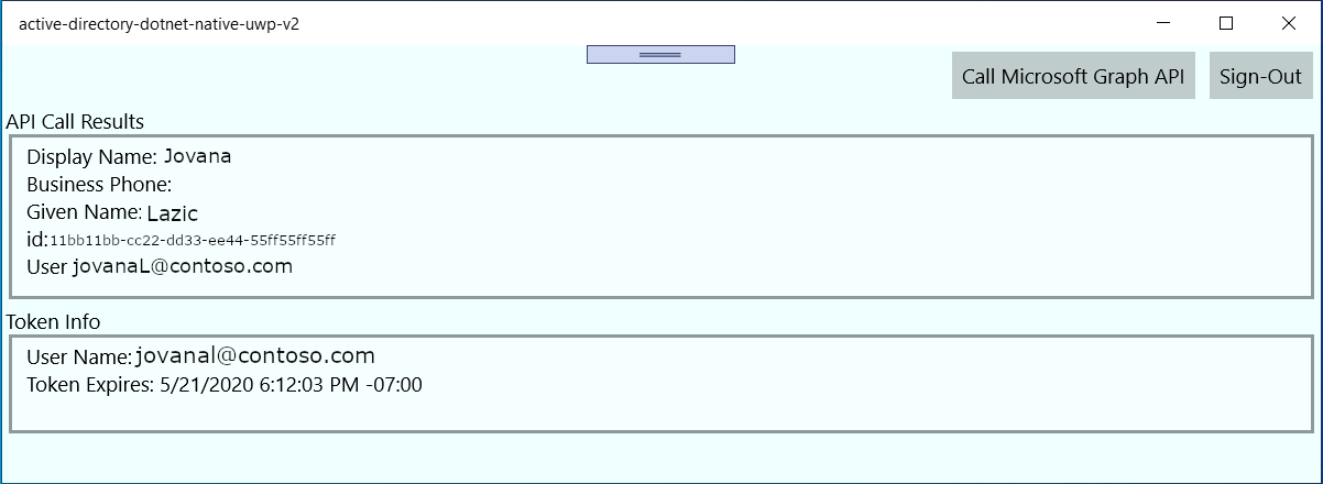 API 呼叫結果畫面