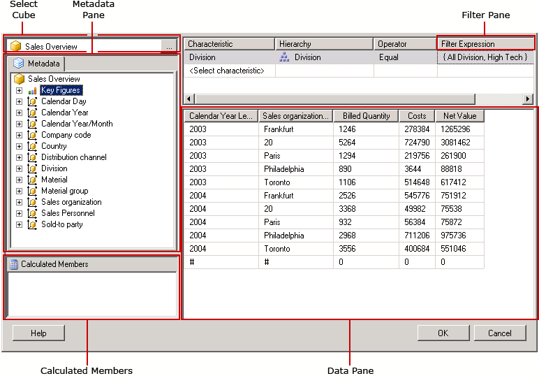 以設計模式使用 MDX 的查詢設計工具