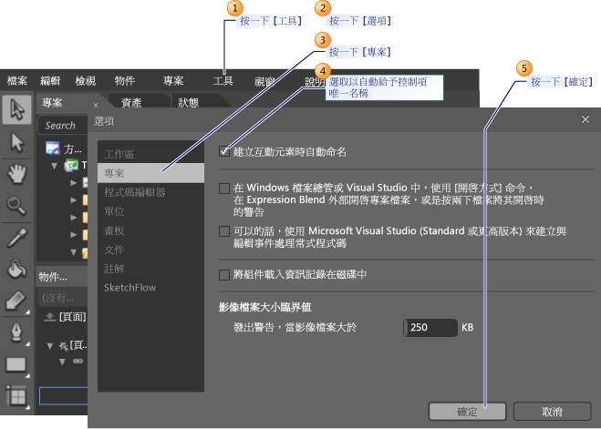 使用 Expression Blend 指派唯一名稱