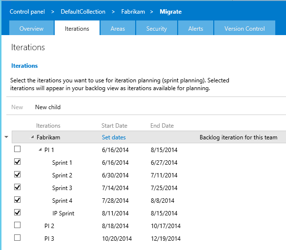 Migrate team iterations