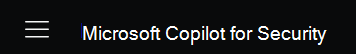 顯示安全性 copilot 功能表的螢幕快照。