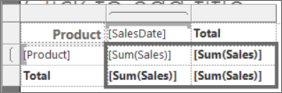 顯示如何選取 [Sum(Sales)] 的螢幕擷取畫面。