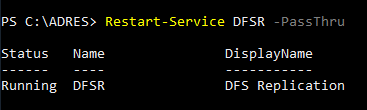 Restart the DFSR service.