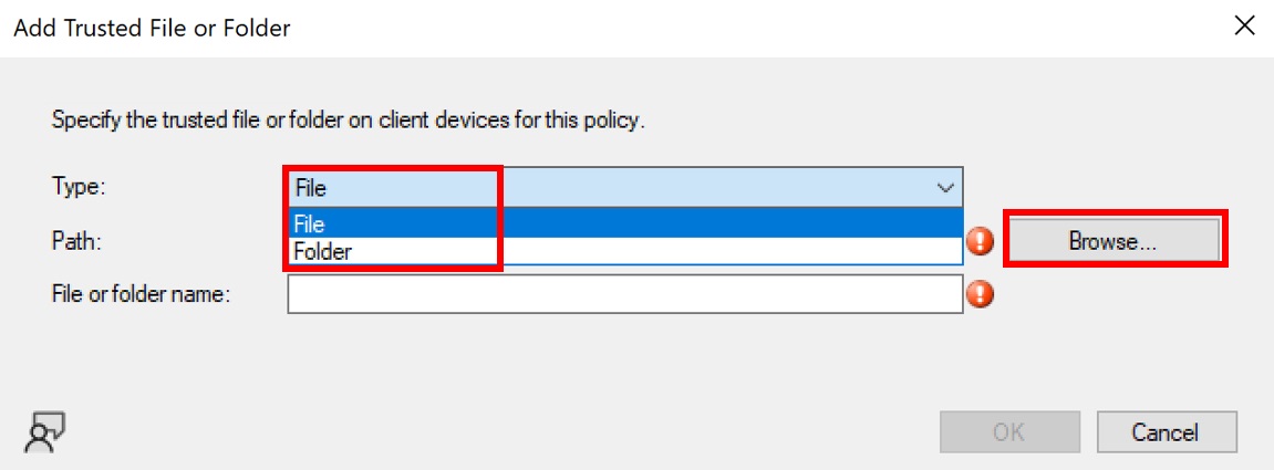 在 Configuration Manager 中建立應用程控路徑規則。